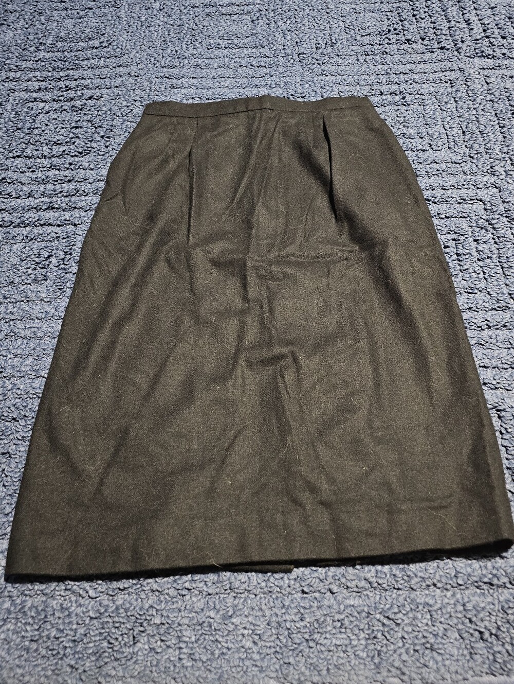 Classic Black Wool Skirt